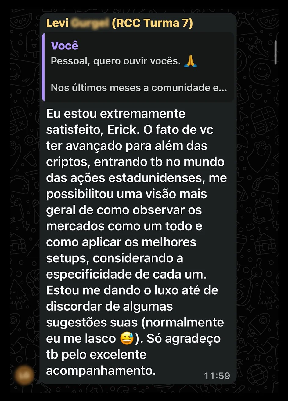 Depoimento de membro do RCC