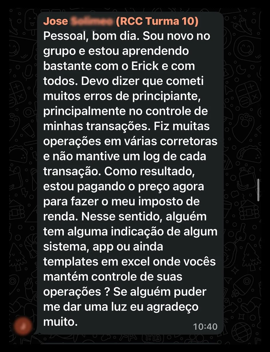 Depoimento de membro do RCC